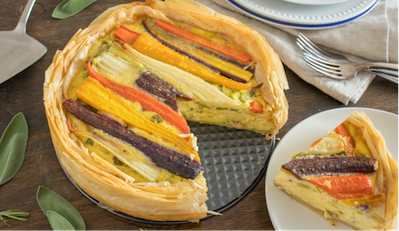 Phyllo Crust Quiche with Root Veggies | Island Olive Oil Company