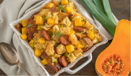 Butternut Squash & Sausage Stuffing | Island Olive Oil Company