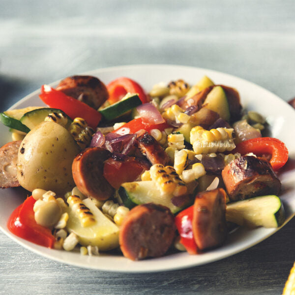 Corn and Sausage Succotash | Island Olive Oil Company