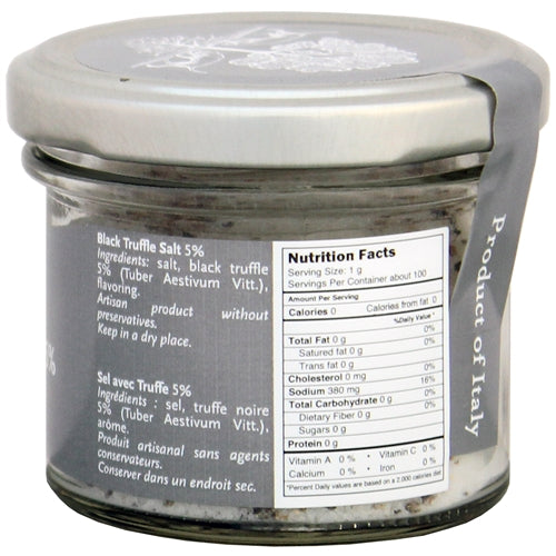 Italian Selezione Tartufi Black Truffle Salt with 5% TRUFFLE