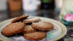 Almond Tea Cookies with Rosewater & Cardamom