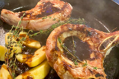 Island Olive Oil's Red Apple Glazed Pork Chops