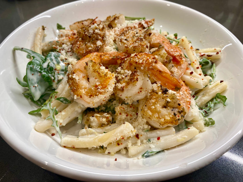 Lemon Ricotta Pasta with Shrimp Island Olive Oil Company