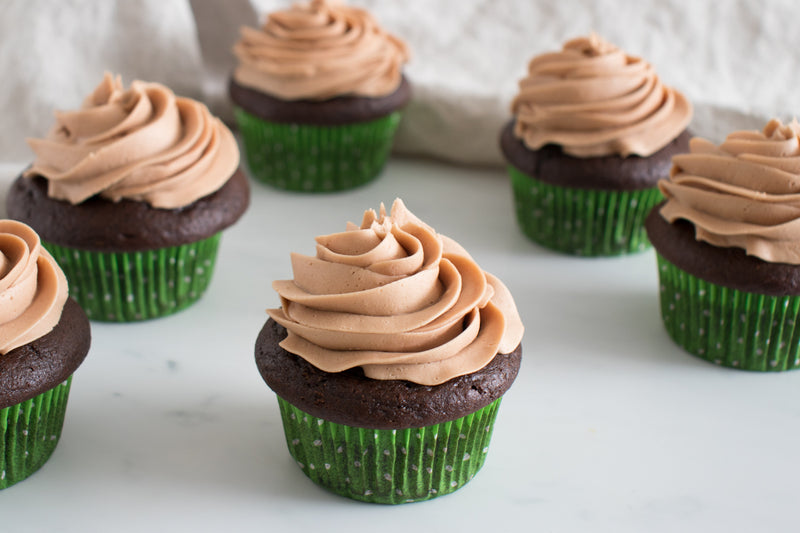 Chocolate Guiness Cupcakes with Raspberry Balsamic Frosting