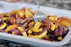 Oven Roasted Delicata Squash with Cranberries & Thyme