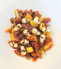 Spooktacular Caprese Salad with Mozzarella Skulls