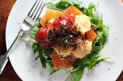 Citrus Salad with Blood Orange Olive Oil and Raspberry Vinaigrette