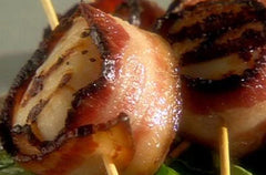 Sweet & Spicy Bacon Wrapped Scallops