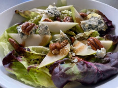 Cinnamon Pear & Blue Cheese Salad with Pecans