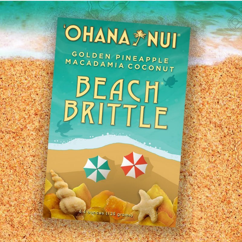 Ohana Nui Beach Brittle-Golden Pineapple Macadamia Coconut-4.4oz