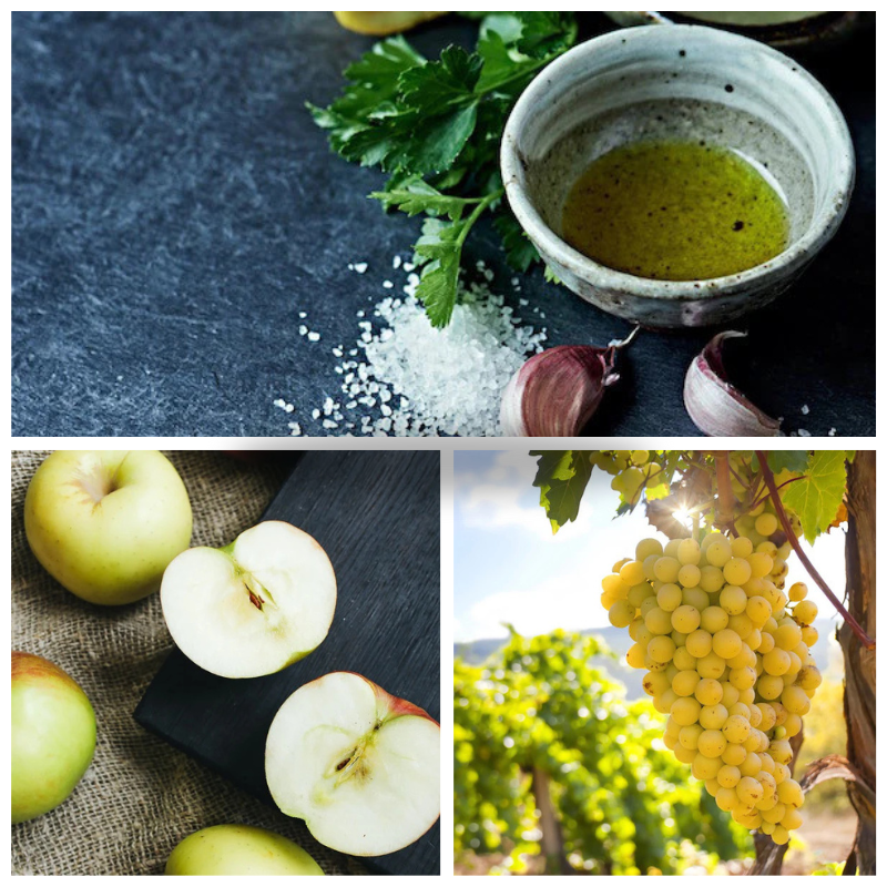 Crisp Harvest Bundle-Green Apple White Balsamic, Milanese Gremolata Olive Oil, and White Balsamic Vinegar