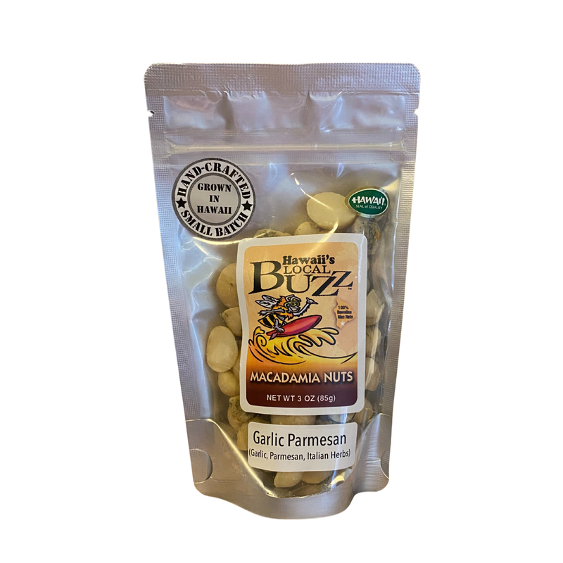 Hawaii's Local Buzz Macadamia Nuts-Garlic Parmesan