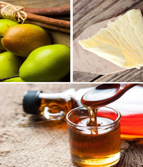 Holiday Comfort Bundle-Bourbon Maple Dark Balsamic, Cinnamon Pear Dark Balsamic, and Savory Butter Olive Oil
