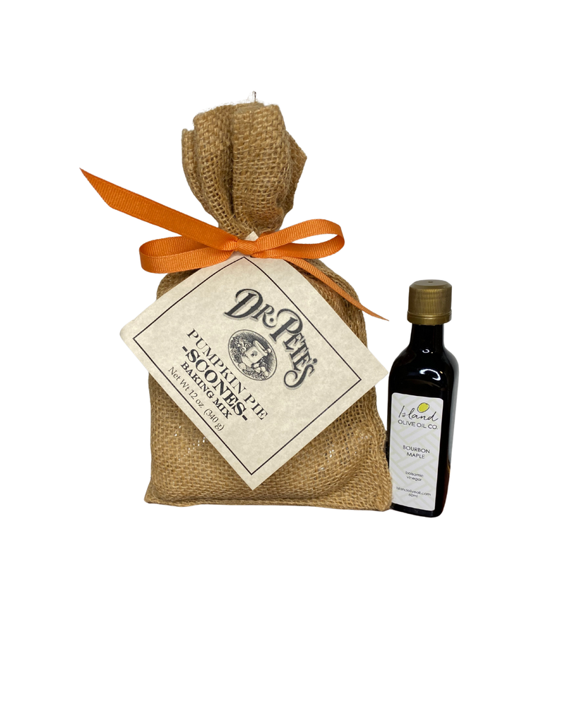 Pumpkin Pie Scones 12oz Mix and 60ml Bottle Bourbon Maple Balsamic Bundle