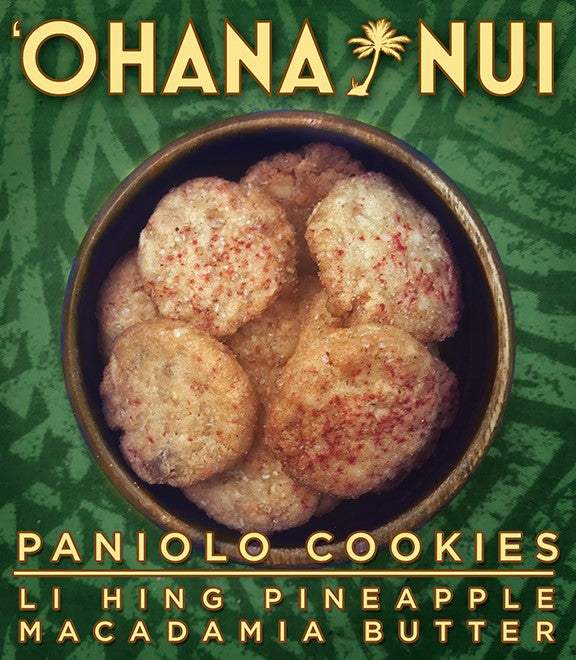 Ohana Nui Paniolo Cookies - Li Hing Pineapple Macadamia Butter